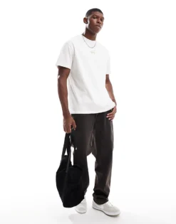 Tommy Jeans Gold Central Logo T-shirt In Off White For Men Ancient White -Tomeans Store 206859004 4