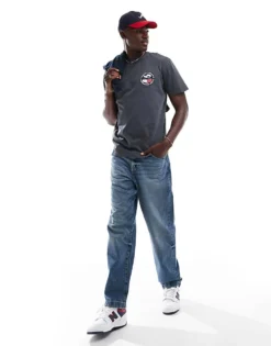 Tommy Jeans Compass Graphic T-shirt In Charcoal Grey For Men New Charcoal -Tomeans Store 206859006 4