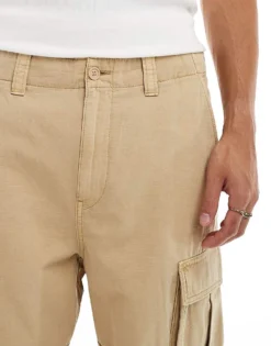 Tommy Jeans Aiden Ripstop Cargo Trousers In Beige For Men Gentle Gold -Tomeans Store 206859008 2