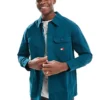 Tommy Jeans Essential Overshirt In Dark Green For Men Deep Seawater