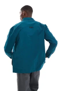 Tommy Jeans Essential Overshirt In Dark Green For Men Deep Seawater -Tomeans Store 206859037 3