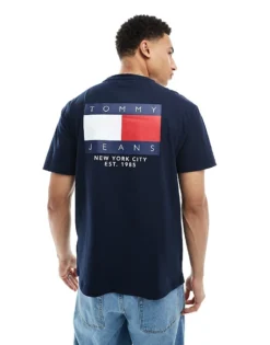 Tommy Jeans Flag Logo Back Print T-shirt In Navy For Men Dark Night Navy -Tomeans Store 206859081 1 darknightnavy 1