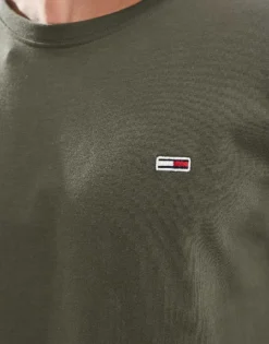 Tommy Jeans 2 Pack Slim Flag Logo T-shirts In Dark Khaki And Navy For Men Green/navy -Tomeans Store 206859226 3
