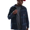 Tommy Jeans Check Overshirt In Navy For Men Deep Seawater Check