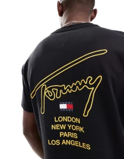 Tommy Jeans City Signature Back Print T-shirt In Black For Men -Tomeans Store 206859244 1 black 1