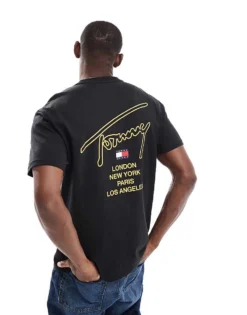 Tommy Jeans City Signature Back Print T-shirt In Black For Men -Tomeans Store 206859244 3