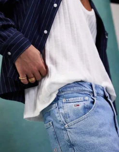 Tommy Jeans Aiden Baggy Jeans In Light Wash For Men Denim Light -Tomeans Store 206859339 5