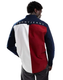 Tommy Jeans Shirt With Back Flag In Navy For Men Dark Night Navy -Tomeans Store 206859577 1 darknightnavy 1
