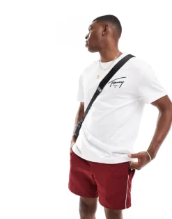 Tommy Jeans Regular Signature Back Print T-shirt In White For Men -Tomeans Store 206859612 2