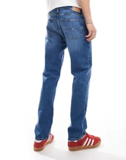 Tommy Jeans Ryan Regular Straight Jeans In Mid Wash For Men Denim Medium -Tomeans Store 206859659 2
