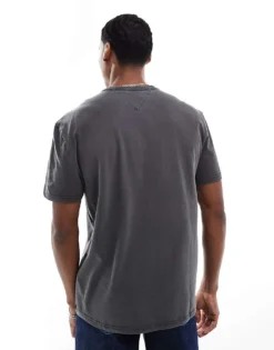 Tommy Jeans Varsity Logo T-shirt In Washed Grey For Unisex Black -Tomeans Store 206859660 3