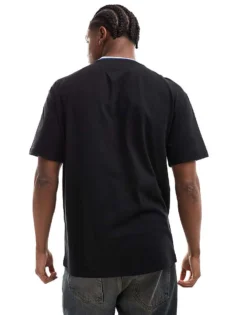 Tommy Jeans Linear Logo Ringer T-shirt In Black For Men -Tomeans Store 206859705 4