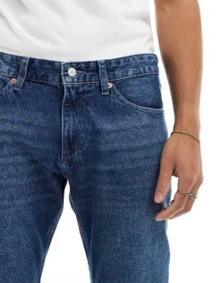 Tommy Jeans Scanton Slim Jeans In Mid Wash With Flag Details For Men Denim Medium -Tomeans Store 206859706 5