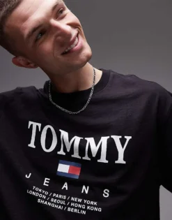 Tommy Jeans Large Font Graphic T-shirt In Black For Men -Tomeans Store 206859748 3