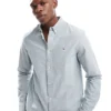 Tommy Jeans Regular Oxford Shirt In Blue Marl For Men Deep Seawater