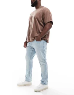 Tommy Jeans Plus Austin Slim Tapered Jeans In Light Wash For Men Denim Light -Tomeans Store 206859977 3