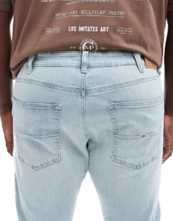 Tommy Jeans Plus Austin Slim Tapered Jeans In Light Wash For Men Denim Light -Tomeans Store 206859977 4