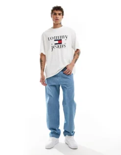 Tommy Jeans 90s Logo T-shirt In White For Men -Tomeans Store 206860270 4