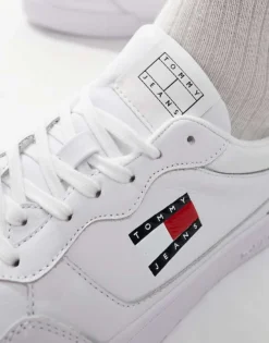 Tommy Jeans Essential Cupsole Trainers In White For Men -Tomeans Store 206885348 4