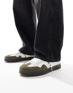 Tommy Jeans Greenwich Retro Trainers With Gum Sole In White For Men Ecru -Tomeans Store 206885707 3