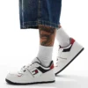 Tommy Jeans Retro Basket Trainers In White Red And Navy For Men Sweet Cayenne