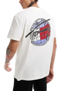 Tommy Jeans Globe Graphic T-shirt In White For Men -Tomeans Store 206979986 1 white 1