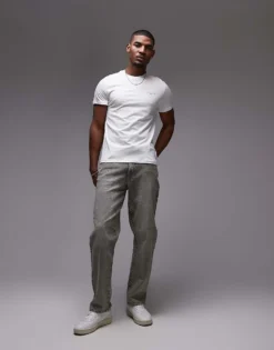 Tommy Jeans 2 Pack Linear Logo T-shirts In Black And White For Men Black /ecru -Tomeans Store 207285781 3