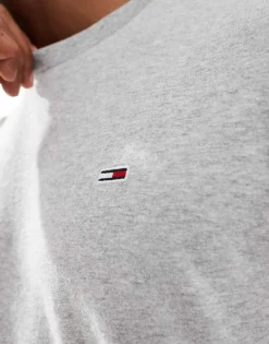 Tommy Jeans 2 Pack Flag Logo T-shirts In Black And Grey For Men Grey Htr / Black -Tomeans Store 207285798 3