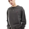 Tommy Jeans Badge Sweatshirt In Washed Black For Men