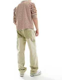 Tommy Jeans Cord Carpenter Trousers In Beige For Men Kelp -Tomeans Store 207285852 3