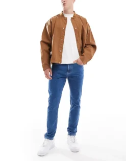 Tommy Jeans Austin Slim Tapered Jeans In Mid Wash For Men Denim Medium