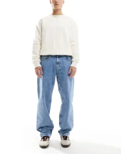 Tommy Jeans Jaimie Loose Straight Jeans In Light Wash For Men Denim Light