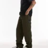 Tommy Jeans Jaimie Carpenter Trousers In Olive Green For Men Fatigue Green