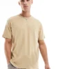 Tommy Jeans Chest Linear Logo T-shirt In Tan For Men Relic Tan