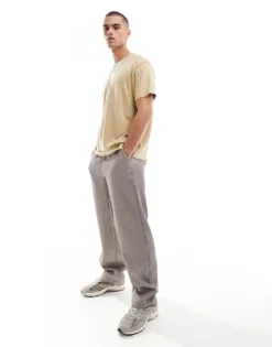 Tommy Jeans Chest Linear Logo T-shirt In Tan For Men Relic Tan -Tomeans Store 207286160 3