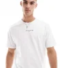 Tommy Jeans Chest Linear Logo T-shirt In White For Men
