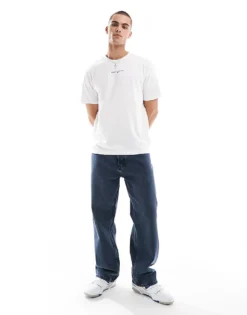 Tommy Jeans Chest Linear Logo T-shirt In White For Men -Tomeans Store 207286219 3