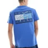 Tommy Jeans Flag Back Print Graphic T-shirt In Blue For Men Tempo Blue
