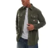 Tommy Jeans Cord Shirt In Dark Olive Green For Men Fatigue Green