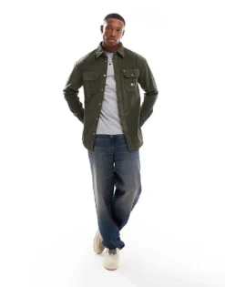 Tommy Jeans Cord Shirt In Dark Olive Green For Men Fatigue Green -Tomeans Store 207286263 4
