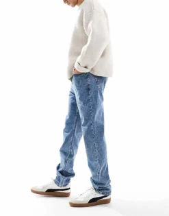 Tommy Jeans Ryan Slim Straight Jeans In Mid Wash For Men Denim Medium -Tomeans Store 207286292 3