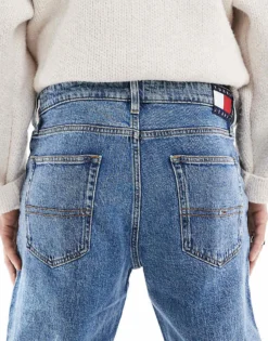 Tommy Jeans Ryan Slim Straight Jeans In Mid Wash For Men Denim Medium -Tomeans Store 207286292 4