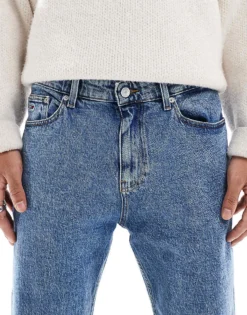 Tommy Jeans Ryan Slim Straight Jeans In Mid Wash For Men Denim Medium -Tomeans Store 207286292 5