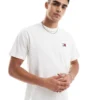 Tommy Jeans Relaxed Badge T-shirt In White For Men Ecru