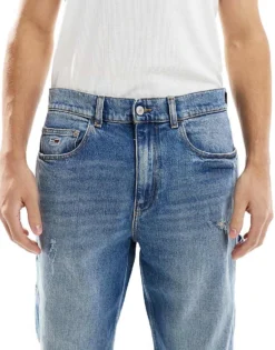 Tommy Jeans Jaimie Loose Straight Carpetener Jeans In Mid Wash For Men Denim Medium -Tomeans Store 207286354 5