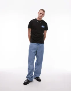 Tommy Jeans Flag Back Print Graphic T-shirt In Black For Men -Tomeans Store 207286466 4