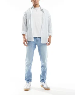 Tommy Jeans Austin Slim Tapered Jeans In Light Wash For Men Denim Light -Tomeans Store 207286485 1 denimlight 1