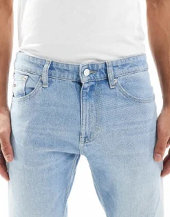 Tommy Jeans Austin Slim Tapered Jeans In Light Wash For Men Denim Light -Tomeans Store 207286485 5