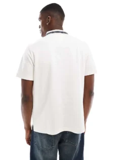 Tommy Jeans Tipped Polo Shirt In Off White For Men Ancient White -Tomeans Store 207286518 4