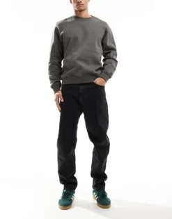 Tommy Jeans Isaac Relaxed Tapered Jeans In Black For Men Denim Black